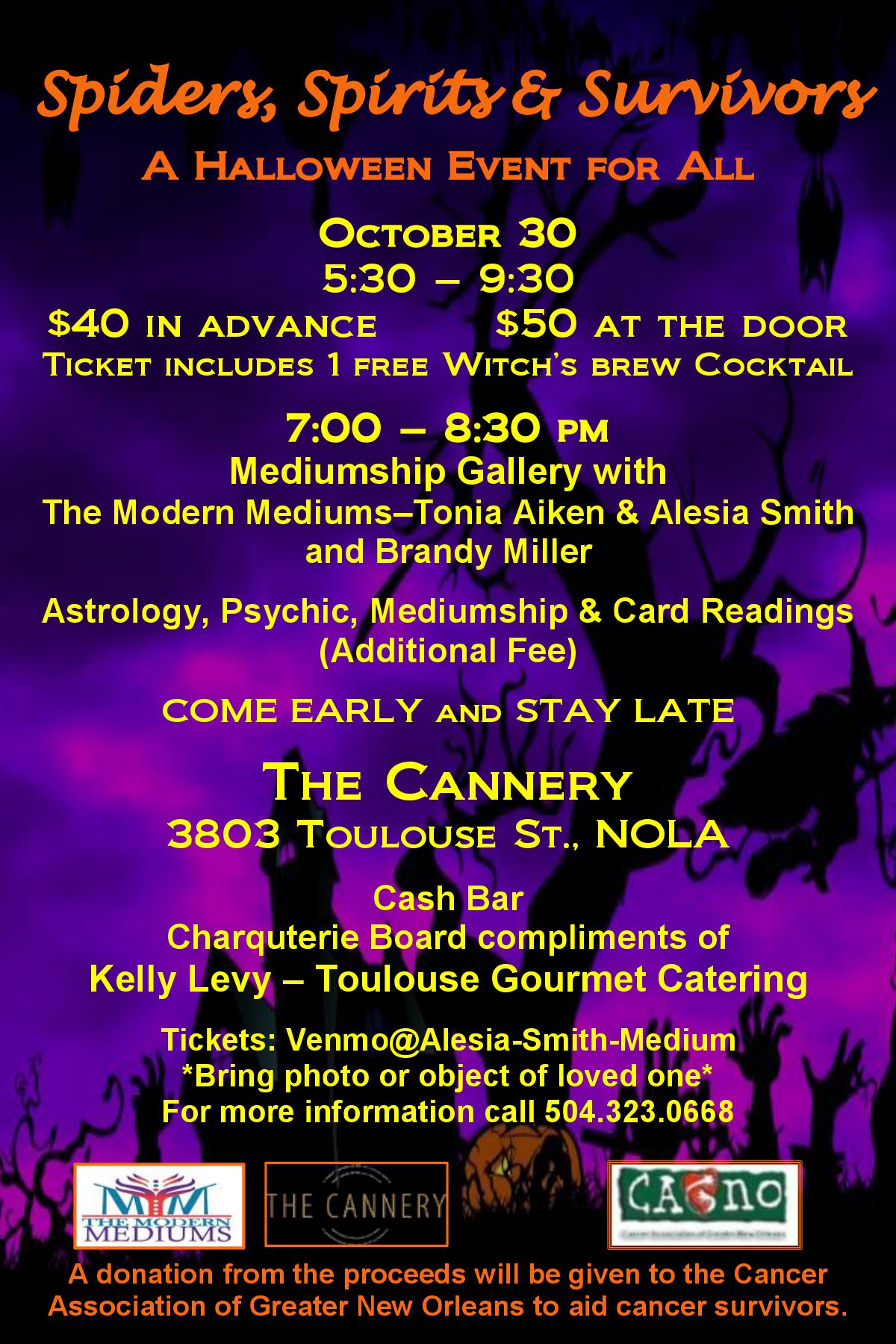 Spiders, Spirits and Survivors @ The Cannery | New Orleans | Louisiana | United States